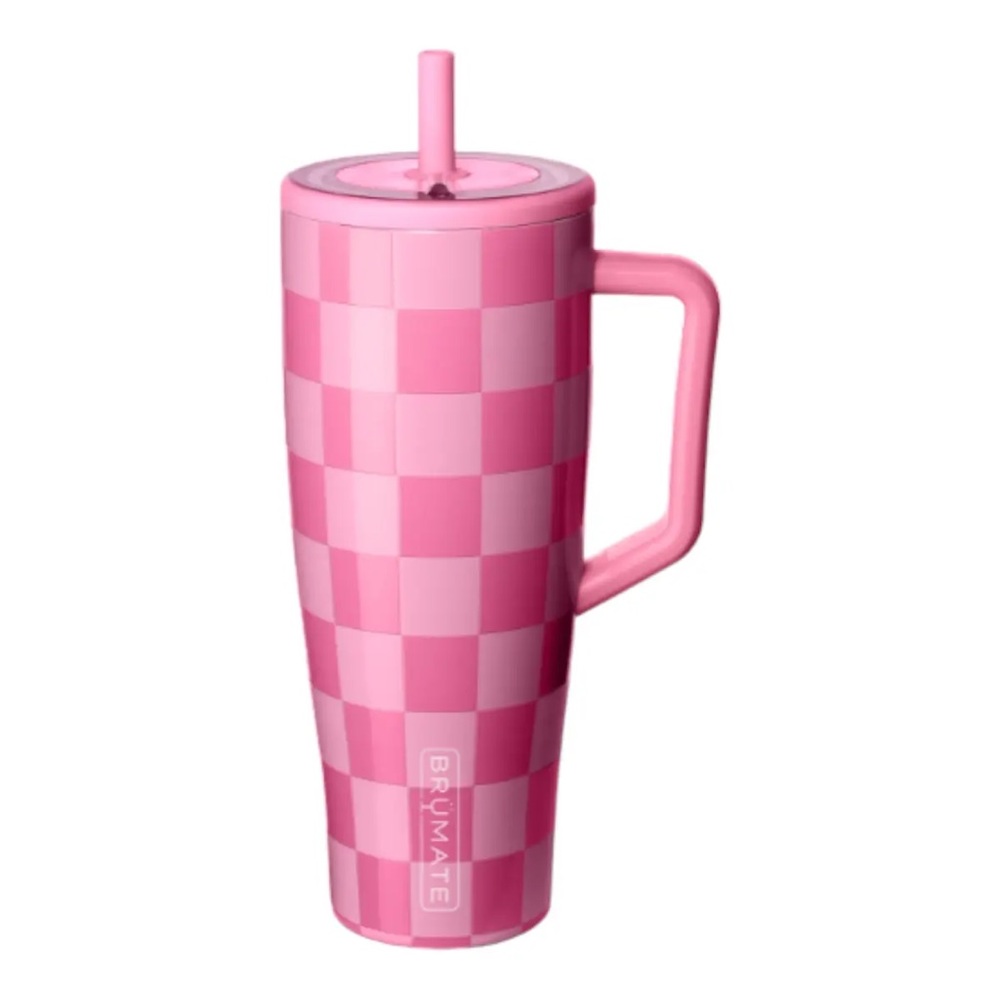 Brumate Krista Horton 40oz Pink Checker Era Tumbler NWT